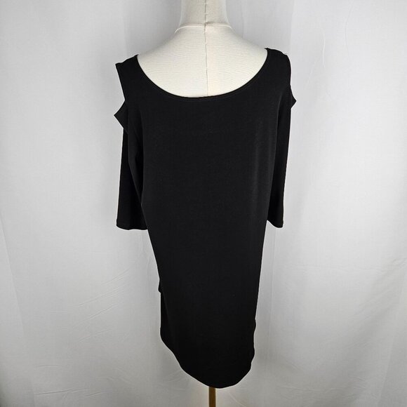 Clara Sunwoo Tunic Top Medium Cold Shoulder Black Office Party - Picture 3 of 9